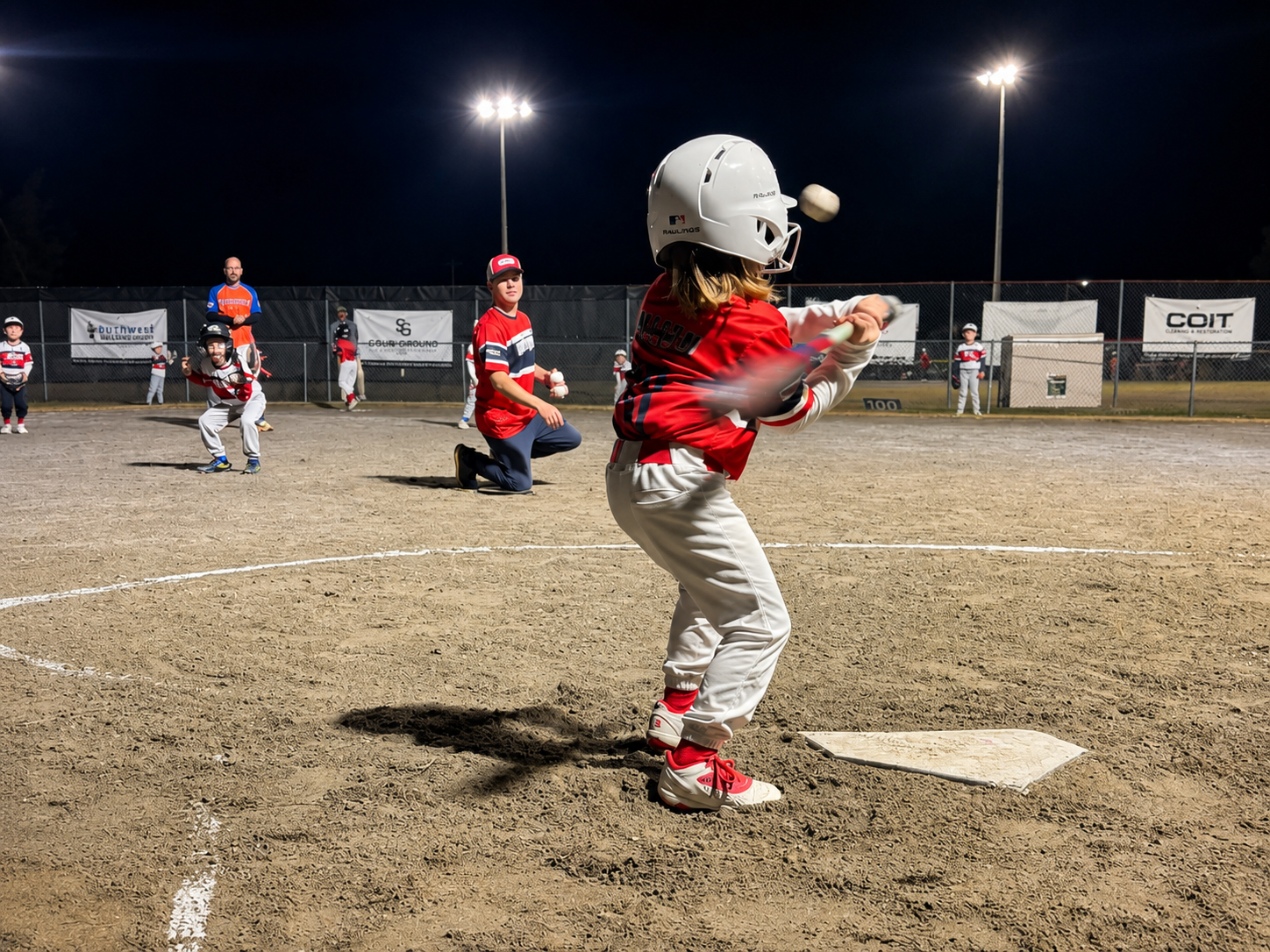 SRA baseball game action