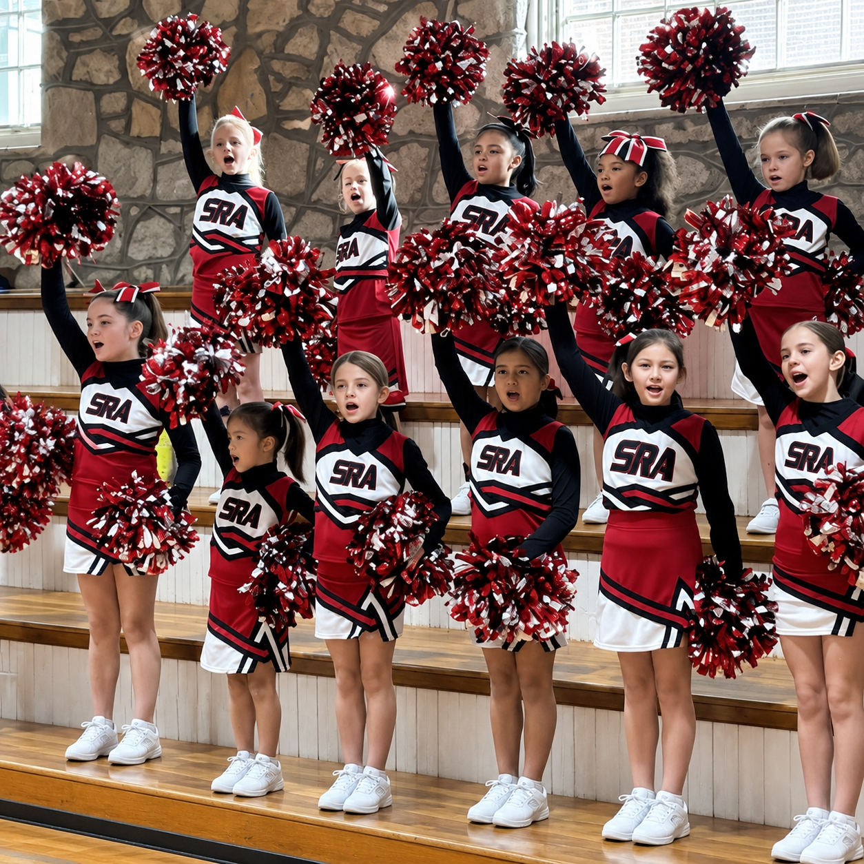 SRA cheerleaders